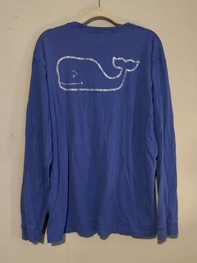 GUC Vineyard Vines Periwinkle Blue Logo Tee 100% Cotton